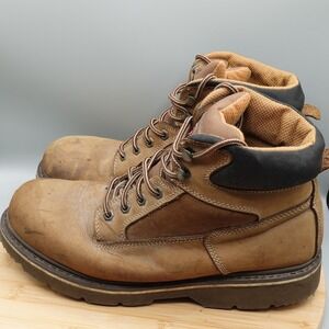 Brahma Boots Mens 11W Brown Oil Resistant Distressed Work Outdoors 2590649 Flaws